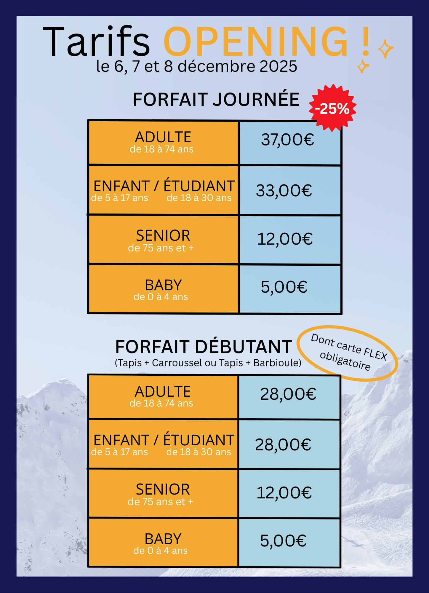 Tarifs ouverture Peyragudes 2025